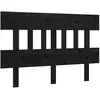 vidaXL Tête de lit Noir 203,5x3x81 cm Bois massif de pin