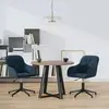 vidaXL Chaises pivotantes à manger lot de 2 Bleu Velours