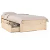 vidaXL Cadre de lit avec tiroirs 75x190 cm Petit simple