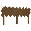 vidaXL Tête de lit Marron miel 159,5x3x80,5 cm Bois massif de pin