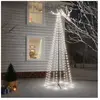 vidaXL Arbre de Noël cône 310 LED Blanc froid 100x300 cm