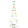 vidaXL Arbre de Noël cône 108 LED Colorées 70x180 cm