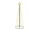 vidaXL Arbre de Noël cône Blanc chaud 108 LED 70x180 cm