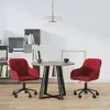 vidaXL Chaises pivotantes à manger lot de 2 Rouge bordeaux Velours