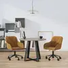 vidaXL Chaises pivotantes à manger lot de 2 Marron Velours