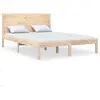 vidaXL Cadre de lit bois massif 135x190 cm double
