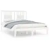 vidaXL Cadre de lit Blanc Bois de pin massif 140x200 cm