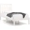 vidaXL Cadre de lit Blanc Bois de pin massif 160x200 cm