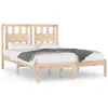 vidaXL Cadre de lit bois de pin massif 150x200 cm très grand