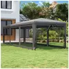 vidaXL Tente de fête avec 8 parois latérales en maille Anthracite 3x9m