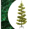 vidaXL Arbre de Noël hélicoïdal pré-éclairé et support vert 180 cm PVC