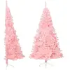vidaXL Demi sapin de Noël artificiel avec support Rose 240 cm PVC
