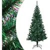 vidaXL Sapin de Noël artificiel pointes iridescentes Vert 210 cm PVC