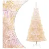 vidaXL Sapin de Noël artificiel pointes iridescentes Blanc 240 cm PVC
