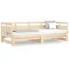 vidaXL Lit coulissant Bois de pin massif 2x(80x200) cm
