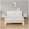 vidaXL Tables de chevet murales 2 pcs Blanc 34x30x20 cm