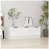 vidaXL Meuble TV Blanc 102x35x36,5 cm Bois d'ingénierie