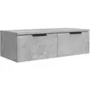 vidaXL Armoire murale Gris béton 68x30x20 cm Bois d'ingénierie