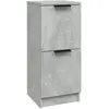 vidaXL Buffet Gris béton 30x30x70 cm Bois d'ingénierie