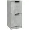 vidaXL Buffets 2 pcs Gris béton 30x30x70 cm Bois d'ingénierie