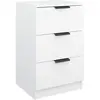 vidaXL Table de chevet Blanc 40x36x65 cm