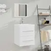 vidaXL Armoire de salle de bain avec miroir Blanc 41x38,5x48 cm