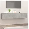 vidaXL Meubles TV 2 pcs Gris béton 80x30x30 cm Bois d'ingénierie
