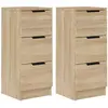 vidaXL Buffets 2 pcs Chêne Sonoma 30x30x70 cm Bois d'ingénierie