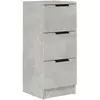 vidaXL Buffet Gris béton 30x30x70 cm Bois d'ingénierie