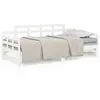 vidaXL Lit coulissant blanc bois de pin massif 2x(90x200) cm