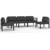vidaXL Salon de jardin 5 pcs avec coussins Aluminium Anthracite