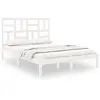 vidaXL Cadre de lit sans matelas blanc bois massif 140x200 cm