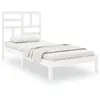 vidaXL Cadre de lit Blanc Bois massif 100x200 cm