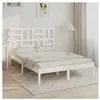 vidaXL Cadre de lit Blanc Bois massif 120x200 cm