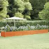 vidaXL Lit surélevé de jardin rouillé 600x80x45 cm acier corten