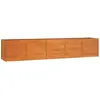 vidaXL Lit surélevé de jardin rouillé 400x80x77 cm acier corten