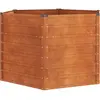 vidaXL Lit surélevé de jardin rouillé 129x129x77 cm acier corten
