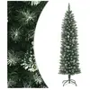 vidaXL Sapin de Noël artificiel mince avec support 240 cm PVC