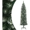 vidaXL Sapin de Noël artificiel mince avec support 180 cm PVC