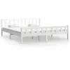 vidaXL Cadre de lit blanc bois massif 160x200 cm