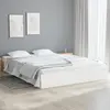 vidaXL Cadre de lit blanc bois massif 140x190 cm