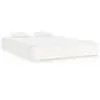 vidaXL Cadre de lit Blanc Bois massif 150x200 cm Très grand