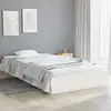 vidaXL Cadre de lit blanc bois massif 90x200 cm