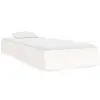 vidaXL Cadre de lit Blanc Bois massif 75x190 cm Petit simple