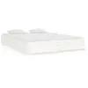 vidaXL Cadre de lit Blanc Bois massif 120x190 cm Petit double