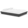 vidaXL Cadre de lit Gris Bois massif 140x190 cm