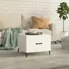 vidaXL Table basse avec pieds en métal Blanc 50x50x40 cm
