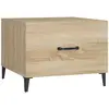 vidaXL Tables basses avec pieds en métal 2 pcs Chêne sonoma 50x50x40cm