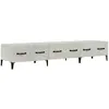 vidaXL Meuble TV Gris béton 150x34,5x30 cm Bois d'ingénierie
