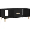 vidaXL Table basse noir 102x50x40 cm bois d'ingénierie
